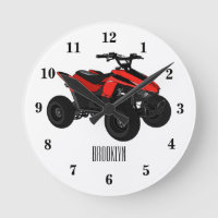 Quad bike atv cartoon illustration