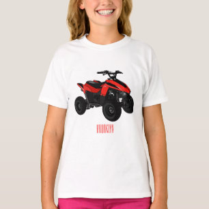 Quad bike atv cartoon illustration  T-Shirt
