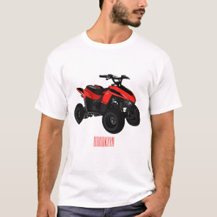 Quad bike atv cartoon illustration  T-Shirt