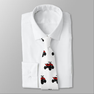 Quad bike atv cartoon illustration tie