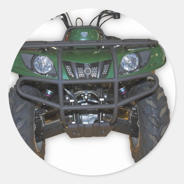 quad bike - atv classic round sticker (Front)