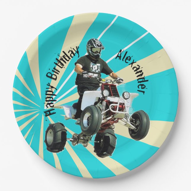 Quad bike / ATV Paper Plate (Front)