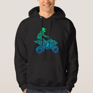 Quad Biker ATV 4 Wheeler Funny Quad for Men and Bo Hoodie