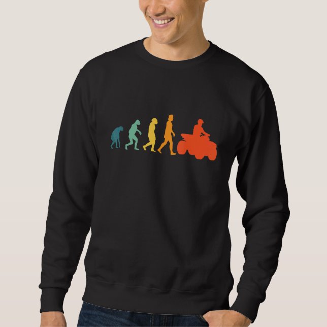 Quad Evolution Retro Quad Bike ATV 4x4 Quad riders Sweatshirt (Front)