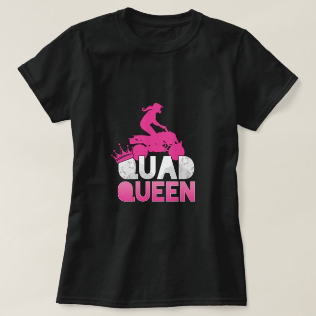 Quad Queen ATV Rider Girl Mum Mother Offroad Gift T-Shirt (Design Front)