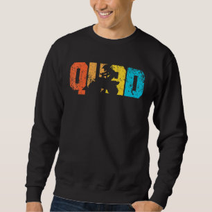 Quad Retro Quad Riding Four Wheeler Atv For Boys M Sweatshirt