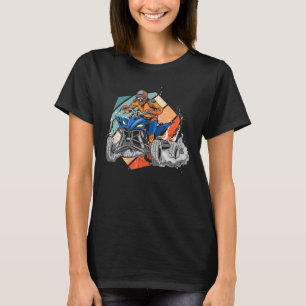 Quad Retro Quad Riding Four Wheeler Atv For Boys M T-Shirt