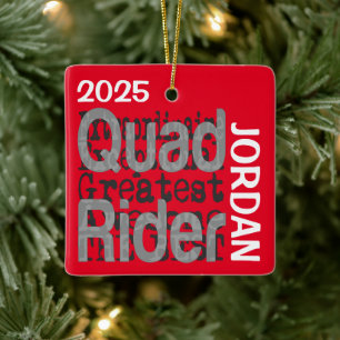 Quad Rider Extraordinaire CUSTOM Ceramic Ornament