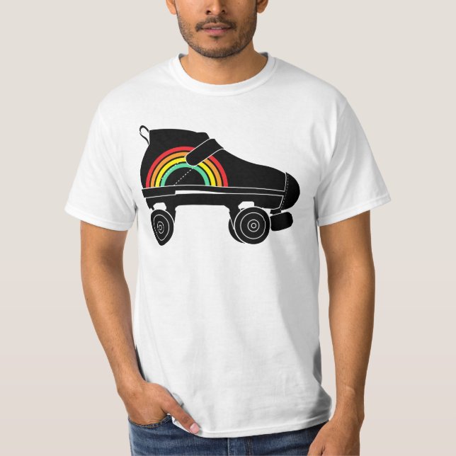 quad roller skate rainbow T-Shirt (Front)