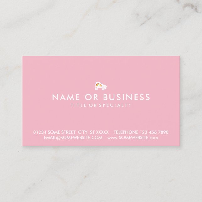 quad skate rainbow business card (Front)