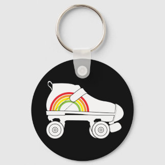 quad skate rainbow key ring
