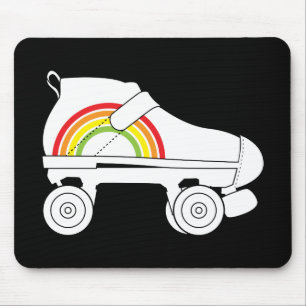 quad skate rainbow mouse mat