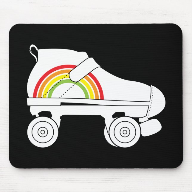 quad skate rainbow mouse mat (Front)