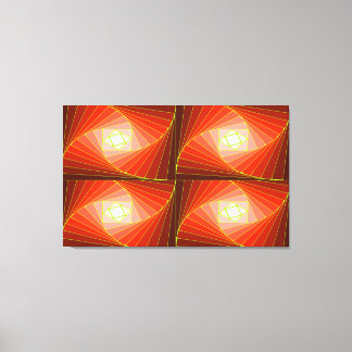 Quad Spiral Red Canvas Print