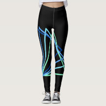 Quad triangle Aqua Leggings