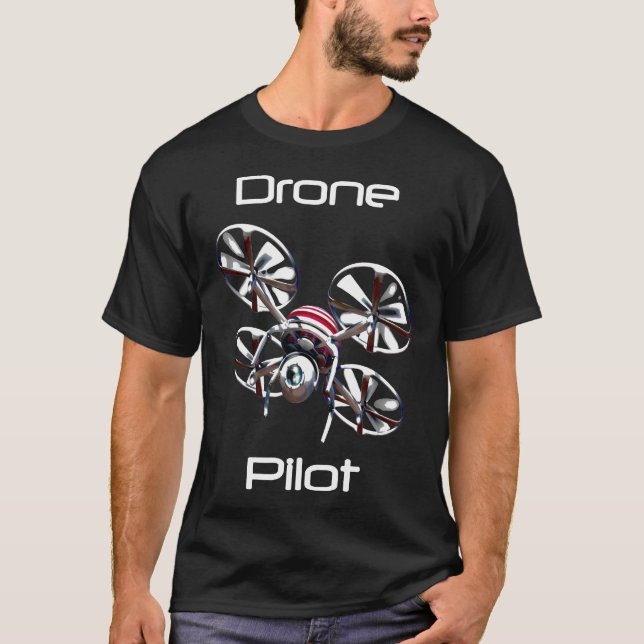 Quadcopter Drone Pilot T-Shirt (Front)