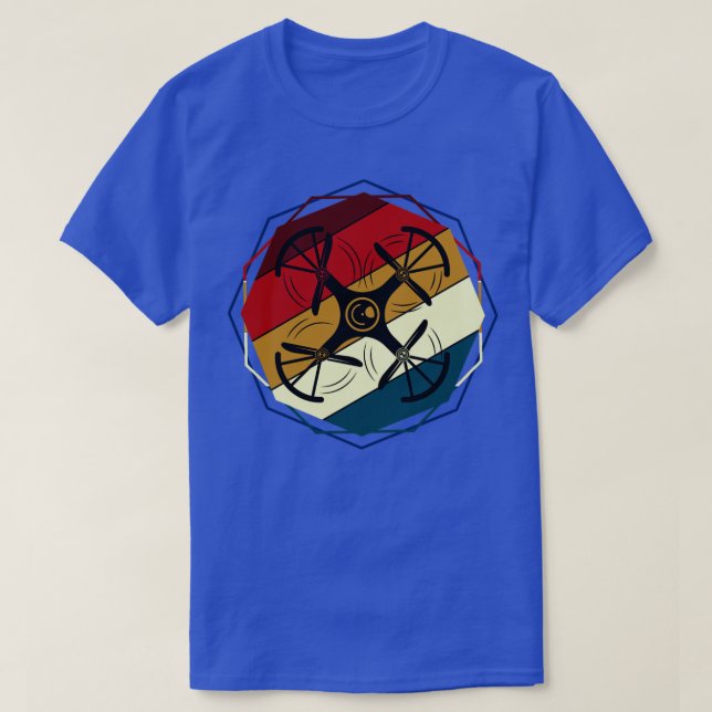 Quadcopter Drone Vintage Drones T-Shirt (Design Front)