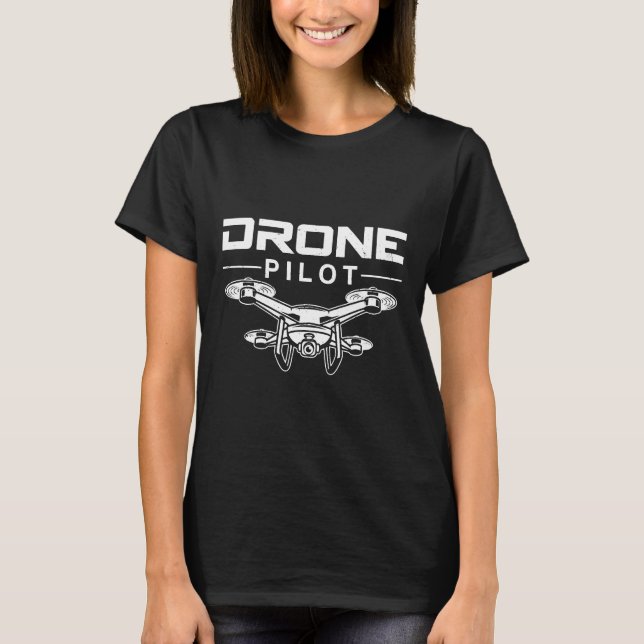 Quadcopter Pilot Idea Flying Drone T-Shirt (Front)