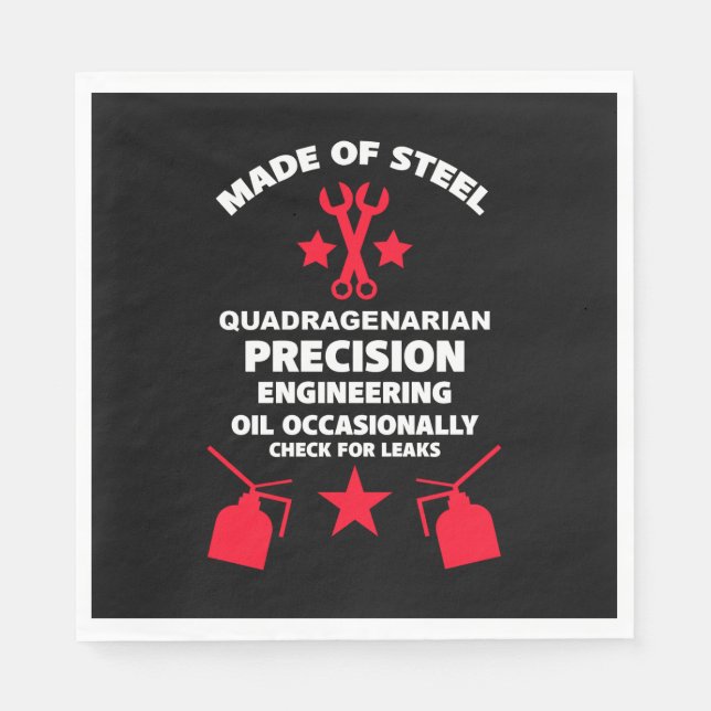 Quadragenarian Birthday Napkin (Front)