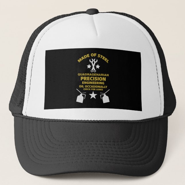 Quadragenarian Birthday Trucker Hat (Front)
