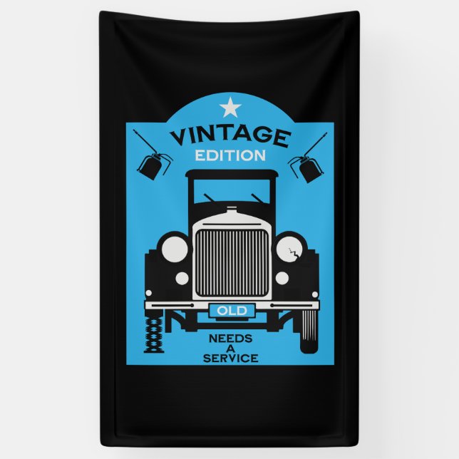 Quadragenarian Happy Birthday Over The Hill Banner (Vertical)