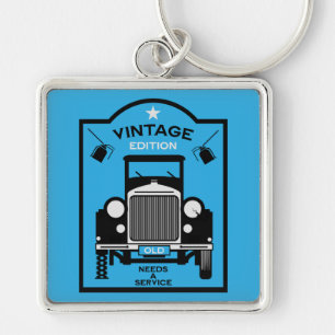 Quadragenarian Happy Birthday Over The Hill Key Ring