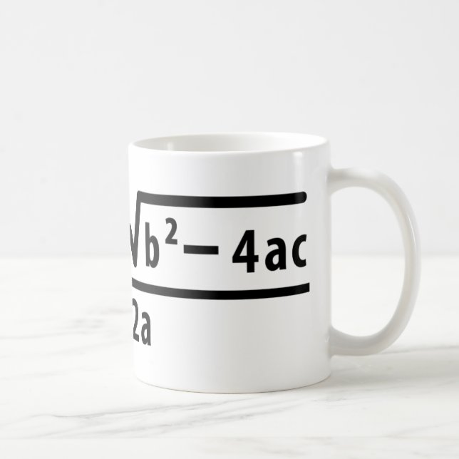 quadratic formula coffee mug (Right)