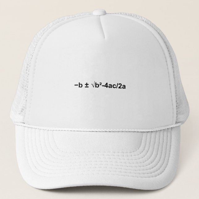Quadratic Formula Math Mathematical Physics Trucker Hat (Front)