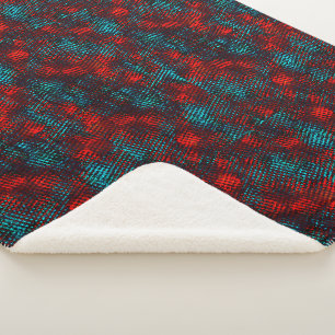 Quadriculados riscados cor vermelho e azul claro. sherpa blanket