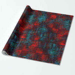 Quadriculados riscados em vermelho e azul claro. wrapping paper