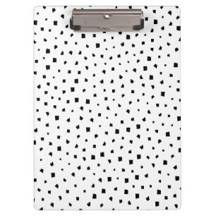 Quadrilateral irregular shapes pattern monochrome clipboard