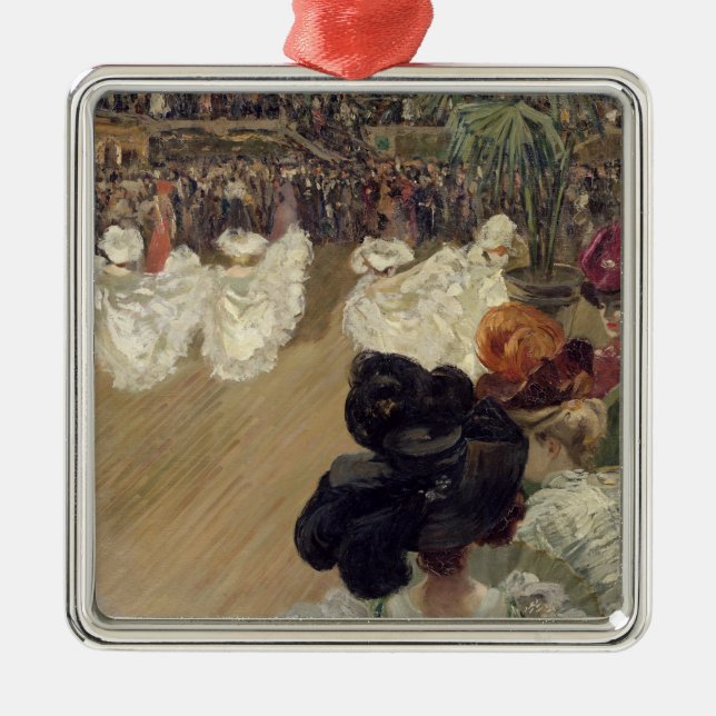 Quadrille at the Bal Tabarin Metal Tree Decoration (Front)