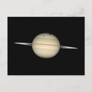 Quadruple Saturn Moon Transit Postcard