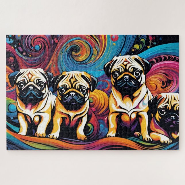 Quadrupled carlin jigsaw puzzle (Horizontal)