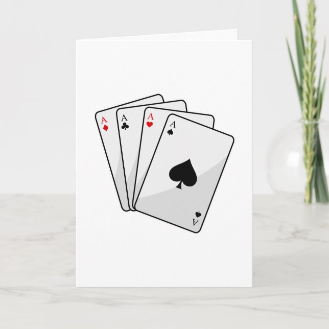 Quadruplets Aces Poker cards at Poker (Front)