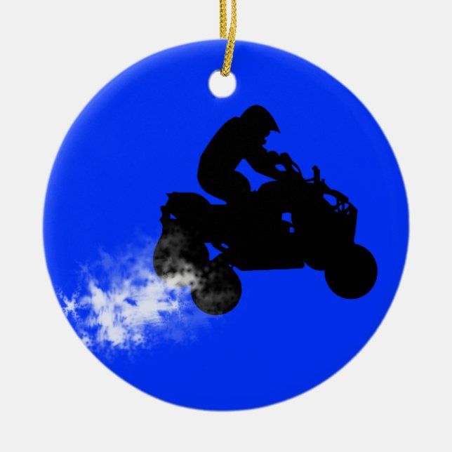 quads ceramic tree decoration (Front)