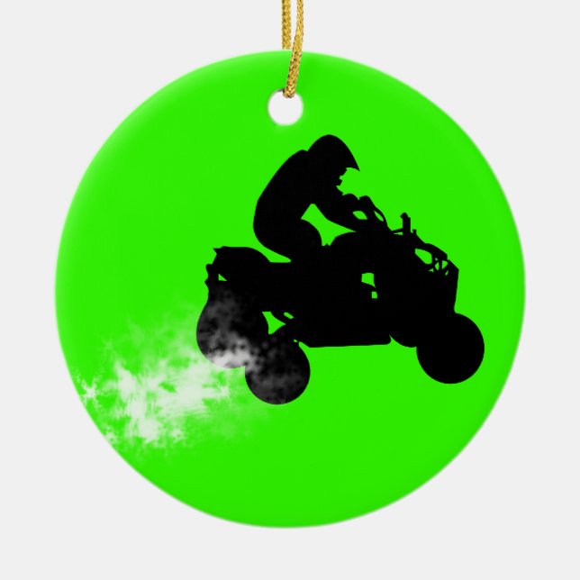 quads ceramic tree decoration (Front)