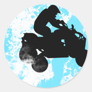 quads. classic round sticker