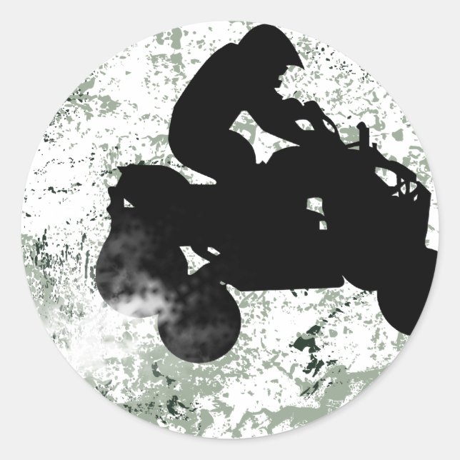 quads. classic round sticker (Front)