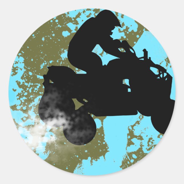 quads. classic round sticker (Front)