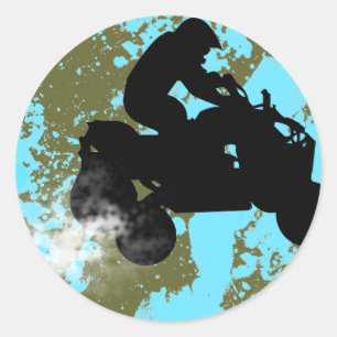 quads. classic round sticker