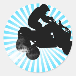 quads. classic round sticker