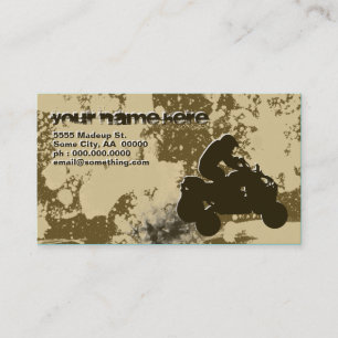 quads : dirt trail : business card