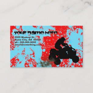 quads : dirt trail : business card