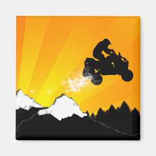 quads. orange sunset. magnet