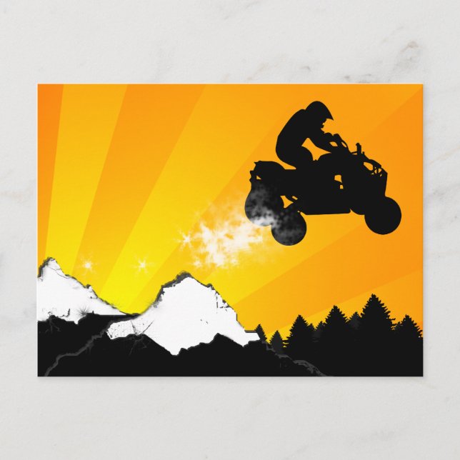 quads. orange sunset. postcard (Front)