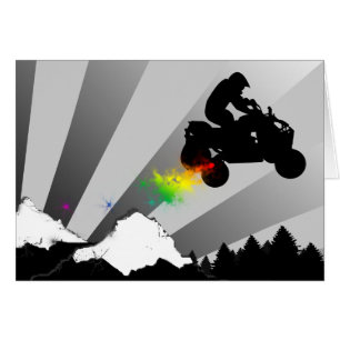 quads. rainbow sunset.