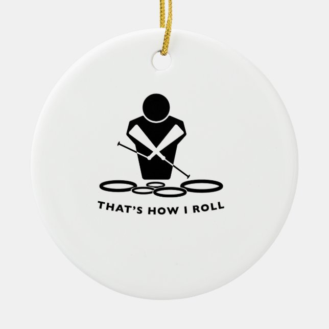 QUADS - TENORS - THAT'S HOW I ROLL CERAMIC TREE DECORATION (Front)