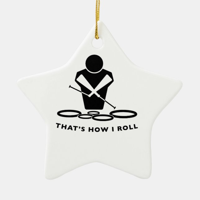 QUADS - TENORS - THAT'S HOW I ROLL CERAMIC TREE DECORATION (Front)