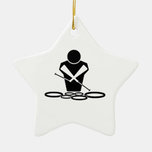QUADS - TWO SPOCK DRUMS CERAMIC TREE DECORATION